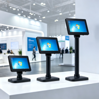 Système de point de vente au détail Windows 10,1 pouces avec écran tactile, moniteur LED LCD, affichage numérique, résolution 1920x1080, écran client sur pied