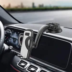 360 derece dönebilen yükseltilmiş vantuz araba telefonu araba için tutucu  pano ve ön cam için uygun 4-6.5 inç akıllı telefon