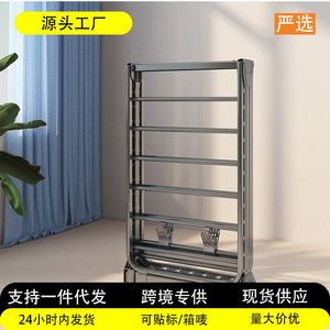 Drying <b>Rack</b> Floor Standing Foldable Portable Indoor <b>Clothes</b> Drying <b>Rack</b> Rectangle Airfoil Design Space Saving - Product Image 4