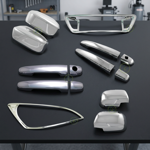 ZESAUTO Chrome Car <b>Door</b> Handles Side <b>Mirror</b> Covers Trim Set for Replacement Repair Metal Finish - Product Image 1