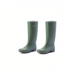 Bottes de pluie Ttake Green en PVC, hauteur genou, taille 38, avec semelle noire - Product Image 2