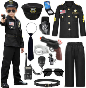 Costumes de Policier pour Enfants, Thème Films & Séries TV, Unisexe, 2026, Garçons, <span class=keywords><strong>Police</strong></span> Américaine, Halloween, Carnaval, Déguisement, Fête, Scène - Product Image 1