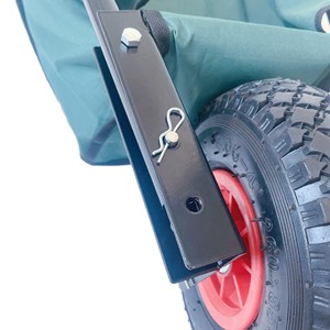 Gardening <b>Tool</b> <b>Cart</b> PVC Oxford Cloth Dark Blue Foldable Single Wheel Handcart <b>For</b> Outdoor Use <b>Tools</b> Storage - Product Image 3