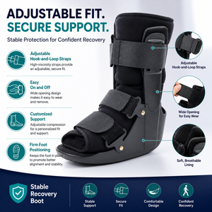 Soporte de Tobillo Ajustable y Transpirable con Cordones para Hombre y Mujer, Protección Invernal para <span class=keywords><strong>Correr</strong></span>, Alivio de la Fascitis Plantar - Product Image 1
