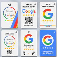 Akıllı QR Kodlu Dokunmatik Menü Facebook Instagram TikTok PVC Programlanabilir Çipli Yazılabilir NTAG213 215 216 Özel NFC Google İnceleme Kartı