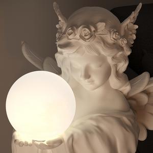 Escultura de Resina Estilo Europeo, Diseño de Ángel <span class=keywords><strong>Alice</strong></span>, Hecha a Mano, para Sala de Estar, Entrada, Almacenamiento de Llaves, Vinoteca, Mueble para TV, Salón, Grande - Product Image 3