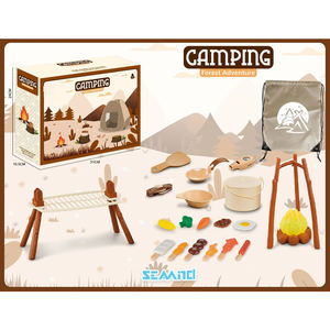 Seamind <span class=keywords><strong>Kids</strong></span> Outdoor Explorer <span class=keywords><strong>Kit</strong></span> Soft Pretend Spielen Sie Camping-Werkzeuge mit Spielzeug zelt Bunch able Pocket Fire Barbecue Set aus Kunststoff - Product Image 2