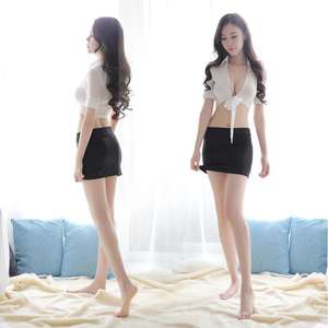 Nuovo Set di Lingerie Sexy da Segretaria con Grande Scollatura, Pigiama da Donna, Uniforme da Ufficio, Taglie Grandi - Product Image 4