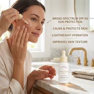 Sérum Visage Vegan Lance Private Label <span class=keywords><strong>SPF</strong></span> 60 pour Peaux Grasses, Hydratant, Nourrissant, Protection Solaire à Large Spectre, Léger et Soyeux - Product Image 2
