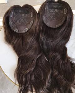 Haarstukjes met zijden basis, fabrikant van maagdelijk Europees Remy mensenhaar, kwaliteit maagdelijk natuurlijke kleur, haarstuk met zijden basis - Product Image 3