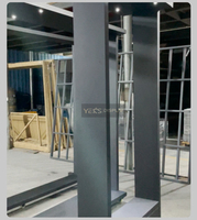 Présentoir de porte autoportant en acier de haute qualité YEK moderne et robuste avec bras réglables pour salle d'exposition et exposition de portes intérieures
