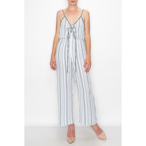 Tuta corta con laccetti frontali - Blu - Product Image 6