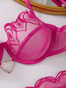 폭발 스트라이프 멀티 컬러 크로 셰 뜨개질 란제리 세트 해변 야외 스틸 링 섹시한 자수 레이스 장식 - Product Image 5