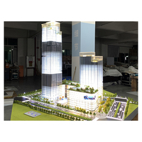 Maquetas de Arquitectura en Miniatura de Plástico ABS Verde y Blanco de Alta Calidad, Estilo Mid-Century, Modelos 3D de Edificios, Soporte Técnico en Línea para Deportes