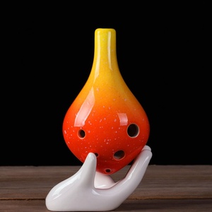 Ocarina de Cerámica con Degradado de Tono AC de 6 Orificios, Instrumento Musical Educativo para Niños, Recuerdo Artesanal - Product Image 3