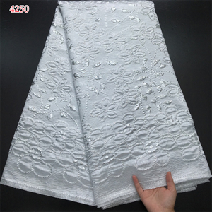 4250 africano Jacquard broccato tessuti di pizzo nigeriano damasco 2025 le ultime donne francesi pizzo dorato per abito da sposa - Product Image 2