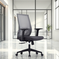 Chaise de bureau moderne pivotante et réglable avec soutien lombaire ergonomique, en tissu maillé de haute qualité