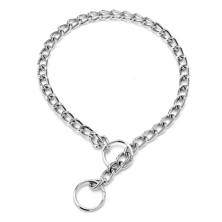 Pet Supplies Adjustable Metal Neck Chain Dog Training Choke Collar for Small Medium Large Dogs