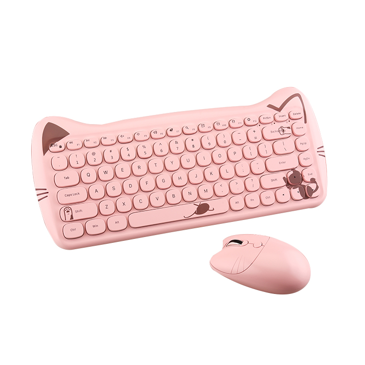 Лидер продаж, Офисная настольная клавиатура, новинка, 84 клавиши, беспроводная, Bt, милая детская клавиатура с рисунком