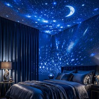 Projecteur d'étoiles Bluetooth Galaxy, veilleuse Aurora, haut-parleur musical 3D, rechargeable par USB, pour chambre à coucher, cadeau pour enfants