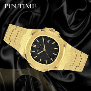 ساعة يد كوارتز للرجال, ساعة يد كوارتز فاخرة مرصعة بالنجوم مرصعة بالنجوم مرصعة بعلامة تجارية خاصة على شعارك ضد الماء - Product Image 2