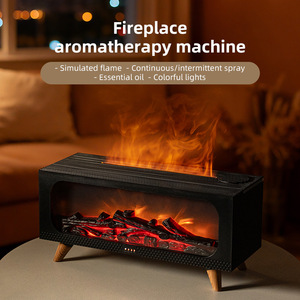 Humidificateur d'ambiance portable à effet de flamme 3D en bois, personnalisable avec logo, diffuseur d'huiles essentielles - Product Image 6
