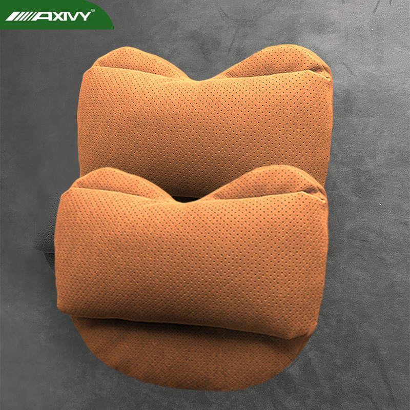 Coussin de décompression en forme de pêche - marron cognac avec ventilation