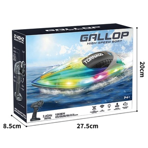 Barco de Juguete a Control Remoto de Alta Velocidad de 2.4G con Luces, 15 KM/H, Doble Remo, Alcance de Control de Aproximadamente 60 Metros - Product Image 5