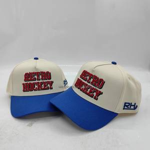 Borduurlogo 2 Tone Baseballpet Zwart-Witte Petten Honkbal Tweekleurige Buitensport Baseballpet Low-Profile Kledingverf - Product Image 3