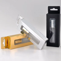 Lot de 100 flacons de parfum vides en verre cylindriques de 5 ml, rechargeables, avec atomiseur et bouchon à vis, échantillons imprimés en sérigraphie, résistants aux acides