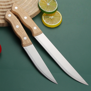 مجموعة سكاكين مطبخ حديثة من الفولاذ المقاوم للصدأ مصنوعة يدويًا ومسننة ومناسبة للاستخدام من الجانبين وآمنة للغسل في غسالة الأطباق للمحترفين - Product Image 6