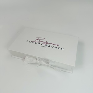 Wholesale Custom Luxury Credit <b>Card</b> Packaging Gift Box with Matt Lamination <b>Embossing</b> Rigid Cardboard and Ribbon Closure - Product Image 2