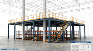 Custom Heavy Duty Steel Mezzanine Floor Platform for Warehouse Storage Expansion - Product Image 5