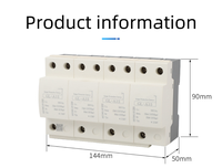 Dispositif de protection contre les surtensions T2 SPD à haute efficacité pour les systèmes photovoltaïques solaires, utilisation industrielle, protection fiable contre les surtensions, IP40 110V-385V