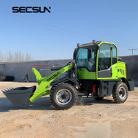 Chargeur sur pneus diesel compact chinois 600 kg 800 kg 1000 kg Mini chargeur sur pneus avec godet 4 en 1