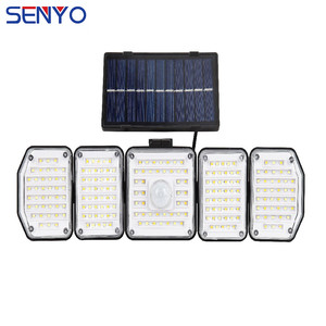 Lampe solaire de rue à haute luminosité avec détecteur de mouvement, lampes solaires murales étanches pour l'éclairage extérieur - Product Image 2