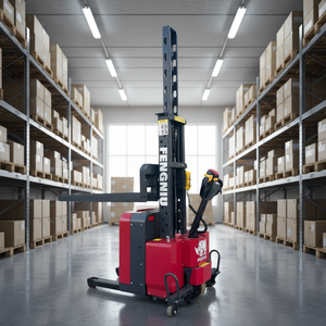 Mini Carrello Elevatore Elettrico da <span class=keywords><strong>1</strong></span> Tonnellata, Portatile, Autocaricante, con Capacità di Salita <span class=keywords><strong>Pallet</strong></span> Completo - Prezzo - Product Image 4