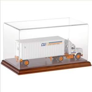 Tùy chỉnh kích thước Acrylic hiển thị trường hợp với rắn gỗ cứng cơ sở chống bụi rõ ràng nhựa hiển thị hộp giới thiệu cho Lego Mô hình xe ô tô - Product Image 5