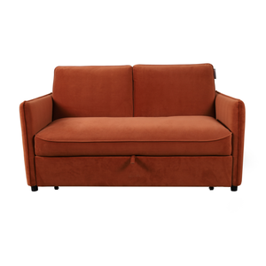 <span class=keywords><strong>Canapé</strong></span>-lit <span class=keywords><strong>convertible</strong></span> 2 places en tissu terre cuite avec chaise longue pour salon, appartement, mobilier de maison - Product Image 1