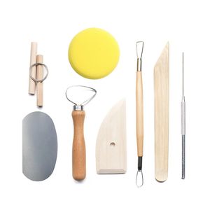 Outils de <span class=keywords><strong>sculpture</strong></span> d'argile manche en <span class=keywords><strong>bois</strong></span> poterie <span class=keywords><strong>sculpture</strong></span> trousse d'outils pour <span class=keywords><strong>débutant</strong></span> poterie en céramique - Product Image 3