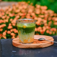 Saveurs de Matcha Bio à la Vanille Tendance – Meilleur Mélange pour Latte au Lait d'Avoine et Recettes de Boissons au Café, Vrac en Sachet/Boîte 100g