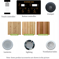 Sauna traditionnel extérieur pour 2 à 4 personnes, cabine de sauna carrée en bois massif avec panneau de commande pour la maison, le jardin et la cour.
