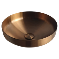 Évier de comptoir en acier inoxydable 304 avec vasque pour villa, gîte, maternelle et toilettes, petit lavabo rond