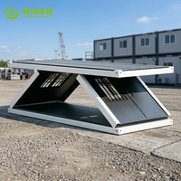 Maison conteneur pliable robuste avec revêtement anticorrosion pour bureau de chantier industriel et logement modulaire de camp de projet