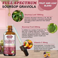 Tetes Cairan Biocaro Soursop Graviola, Daun Soursop Guanabana, Suplemen Tetes Graviola