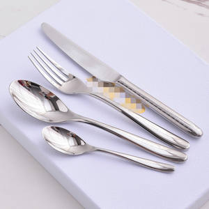 Juego de Cubiertos de Acero Inoxidable con Espejo en Forma de D, 4 Piezas, para Bodas, Regalos Empresariales - Product Image 4