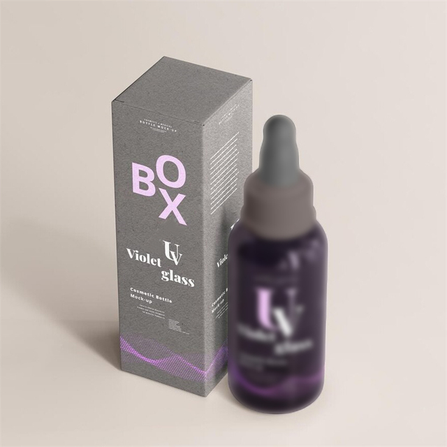 Free Sample Custom Paperboard Skin Care Package Essential Oil Paper Box Skin Care Serum Packaging Box