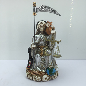 Estatua de Resina Religiosa de la Santa Muerte, Siete Potencias, Figura de Resina de Poliresina - Product Image 1
