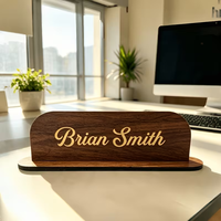 Plaque de nom de bureau personnalisée en bois brut, personnalisable avec nom à définir soi-même, panneaux en bois brut, plaque de nom de bureau en bois