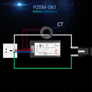 Medidor de Energía Digital LED AC 80~260V 100A, Multímetro, Voltímetro, Amperímetro, Vatímetro, Medidor Eléctrico Doméstico PZEM-061 - Product Image 5